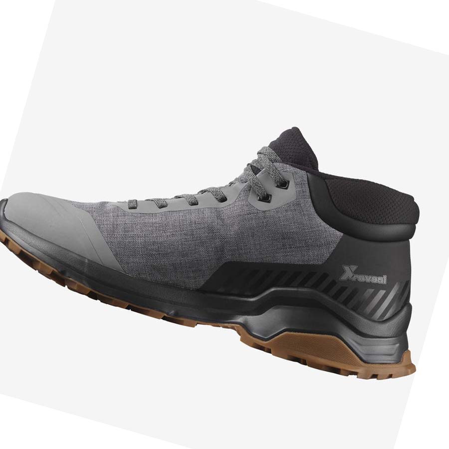 Salomon X REVEAL CHUKKA CLIMASALOMON™ WATERPROOF Erkek Kışlık Botlar Gri | TR 3378VRW